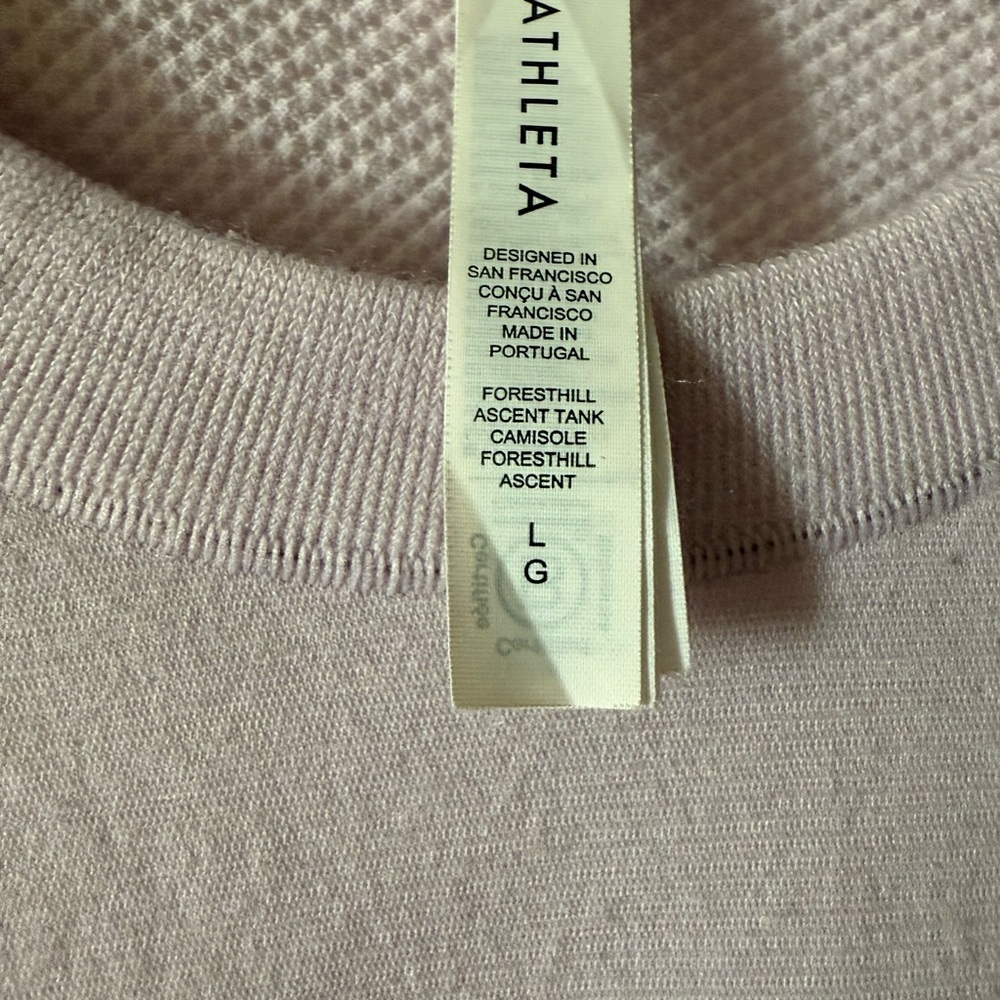 Athleta Foresthill Ascent Seamless Tank Light Purple Size Large - Picture 3 of 4